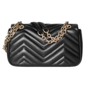 GUCCI SMALL GG MARMONT SHOULDER BAG BLACK