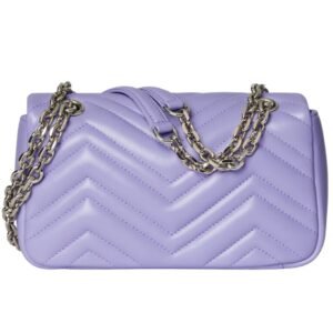 GUCCI SMALL GG MARMONT SHOULDER BAG LILAC LEATHER