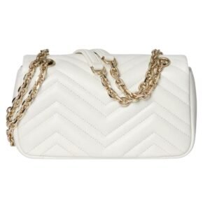 GUCCI GG MARMONT SMALL SHOULDER BAG WHITE