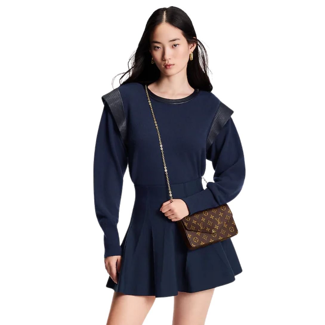 LOUIS VUITTON FÉLICIE POCHETTE MONOGRAM FUCHSIA MONOGRAM