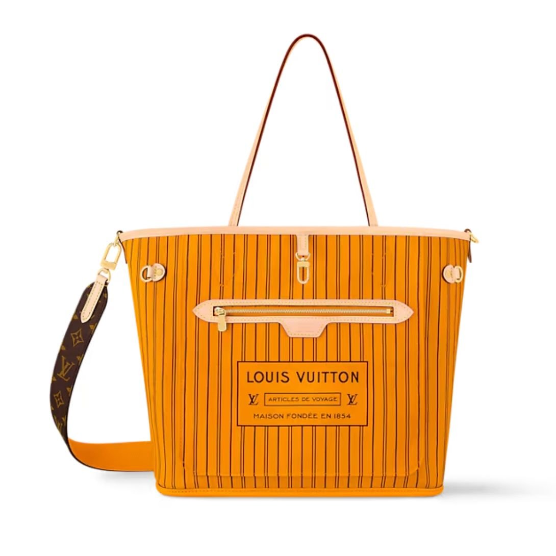 LOUIS VUITTON NEVERFULL BANDOULIÈRE INSIDE OUT MM MONOGRAM ROSE PONDICHERY