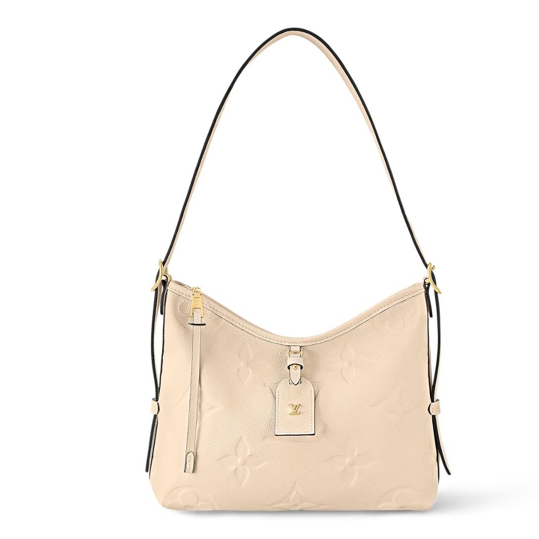 LOUIS VUITTON CARRYALL PM MONOGRAM EMPREINTE CREAM