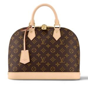 PRE-OWNED LOUIS VUITTON ALMA PM MONOGRAM BROWN