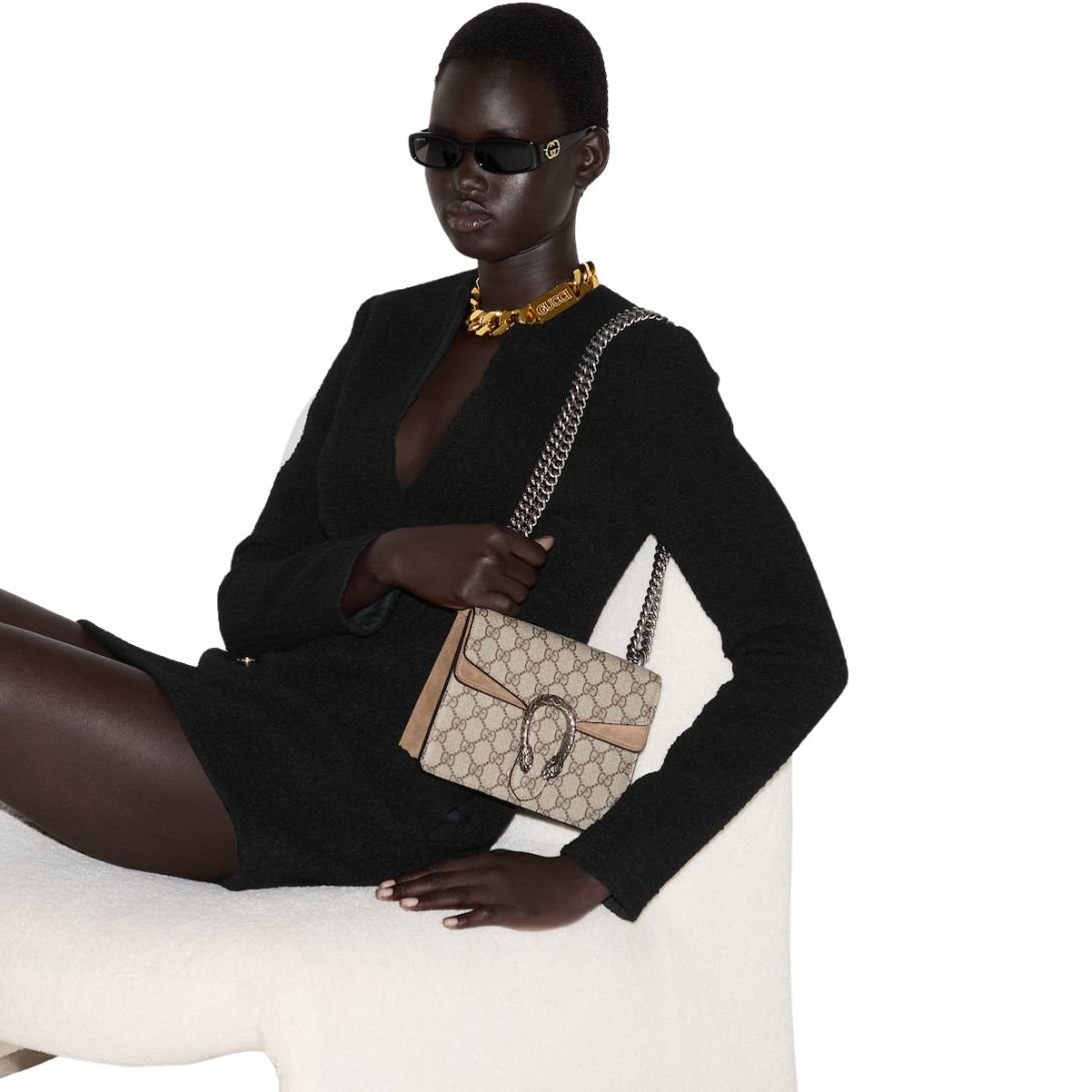 GUCCI JACKIE SMALL PATENT-LEATHER SHOULDER BAG RED