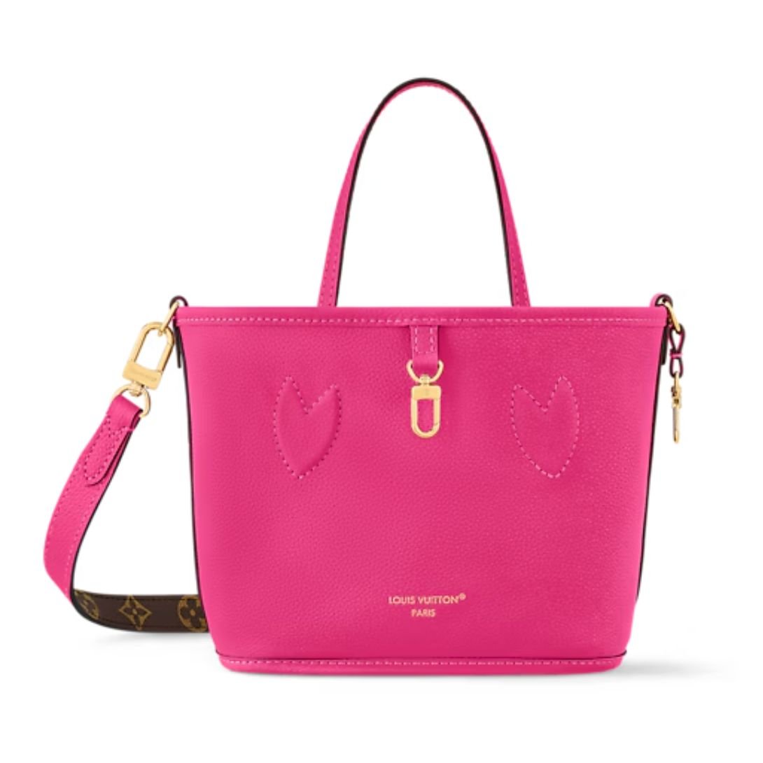 LOUIS VUITTON NEVERFULL BANDOULIÈRE INSIDE OUT BB MONOGRAM AUTRES CUIRS ROSE PONDICHERY