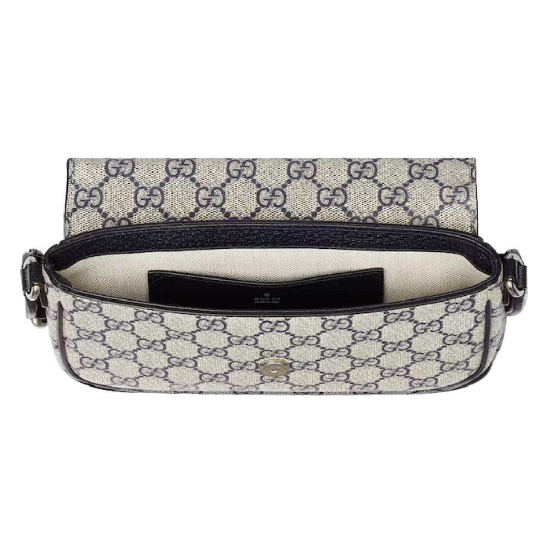 GUCCI OPHIDIA POCHETTE BEIGE AND BLUE