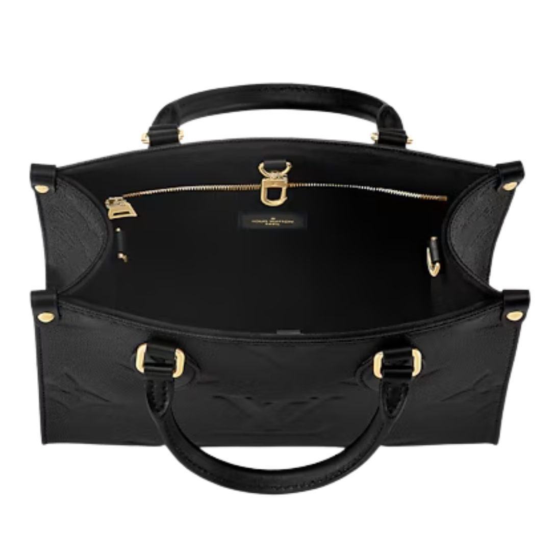 LOUIS VUITTON MICRO BAG ON THE GO MONOGRAM LEATHER BLACK