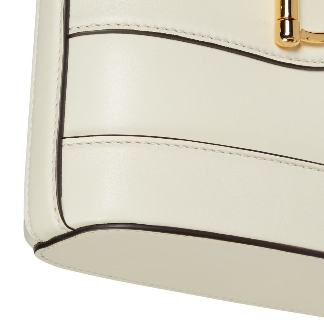 GUCCI 73 MINI BUCKET BAG WHITE LEATHER