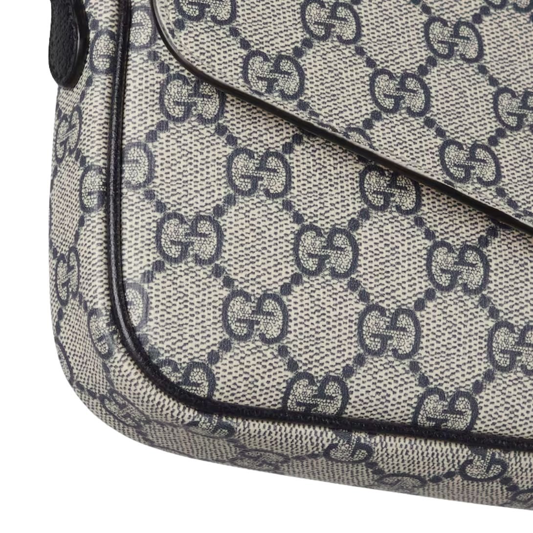 GUCCI OPHIDIA POCHETTE BEIGE AND BLUE