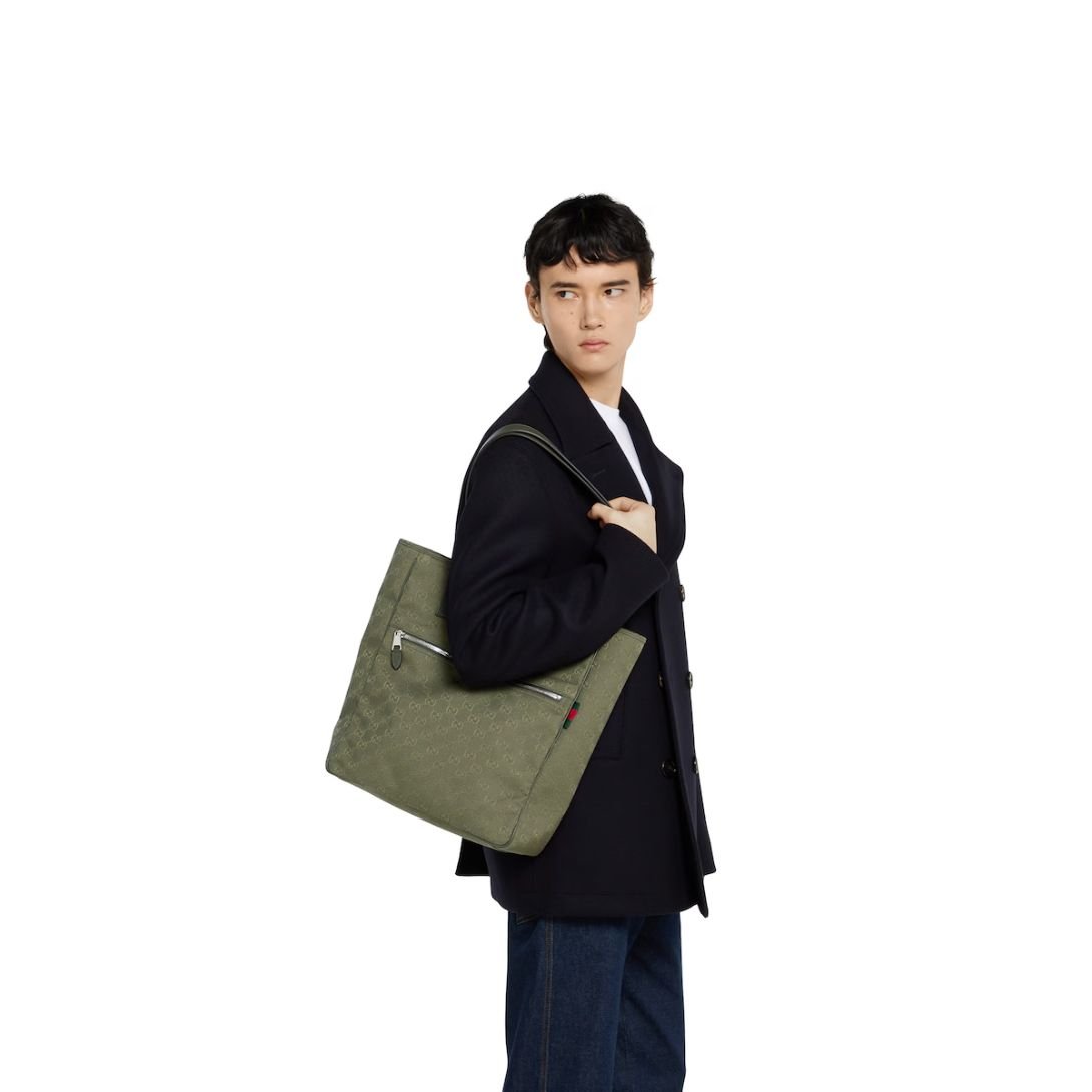 GUCCI GG CANVAS MEDIUM TOTE BAG