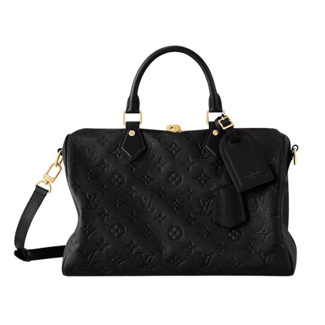 LOUIS VUITTON SPEEDY SOFT 30 BLACK MONOGRAM EMPREINTE SOUPLE