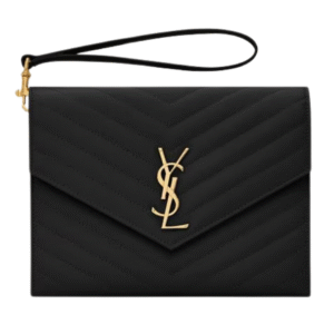 SAINT LAURENT CASSANDRE MATELASSE FLAP POUCH WOMEN GOLD
