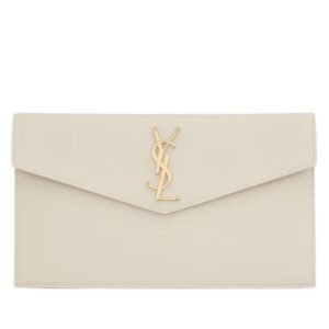 SAINT LAURENT WOMEN’S UPTOWN POUCH BLANC VINTAGE
