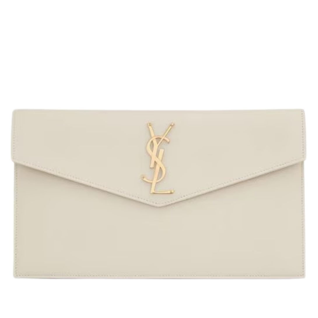 SAINT LAURENT WOMEN'S UPTOWN POUCH BLANC VINTAGE