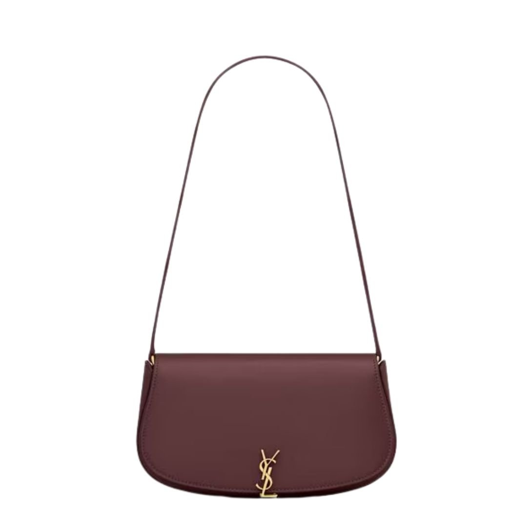 SAINT LAURENT VOLTAIRE LEATHER MINI SHOULDER BAG RASPBERRY PINK