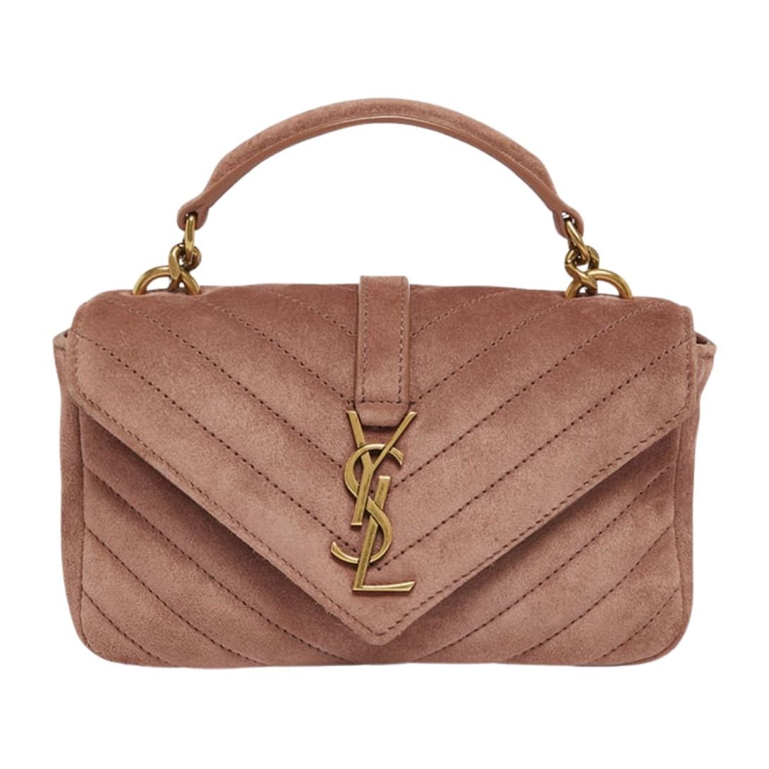 WOMEN SAINT LAURENT COLLEGE MINI IN SUEDE