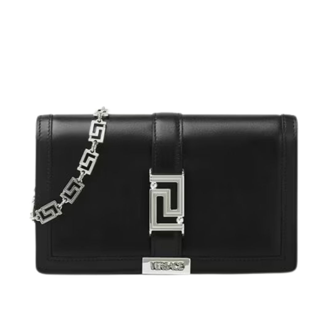 VERSACE GRECA GODDESS MINI BAG BLACK SILVER
