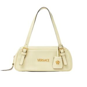 VERSACE TAG BOWLING SHOULDER BAG YELLOW