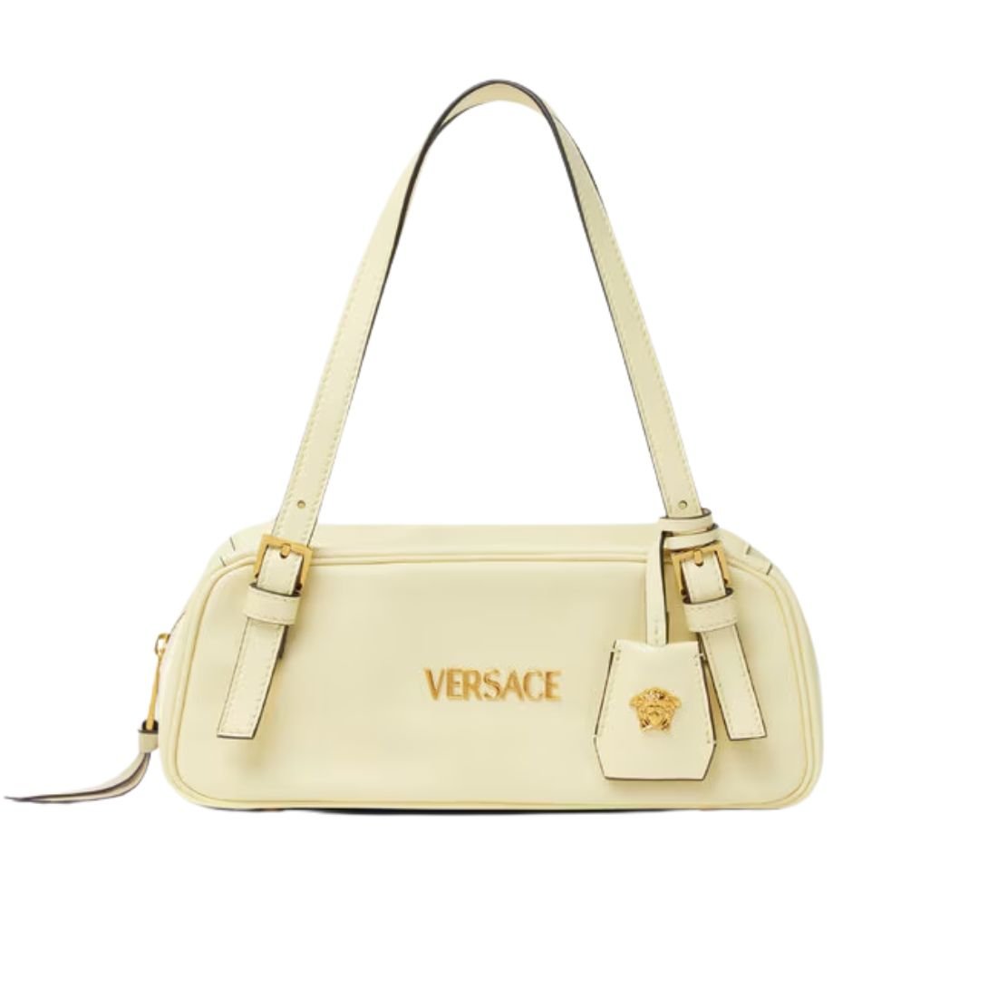 VERSACE TAG BOWLING SHOULDER BAG YELLOW
