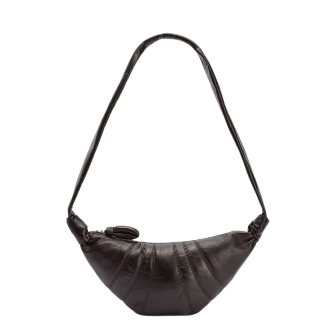 LEMAIRE CROISSANT SMALL SHOULDER BAG DARK CHOCOLATE