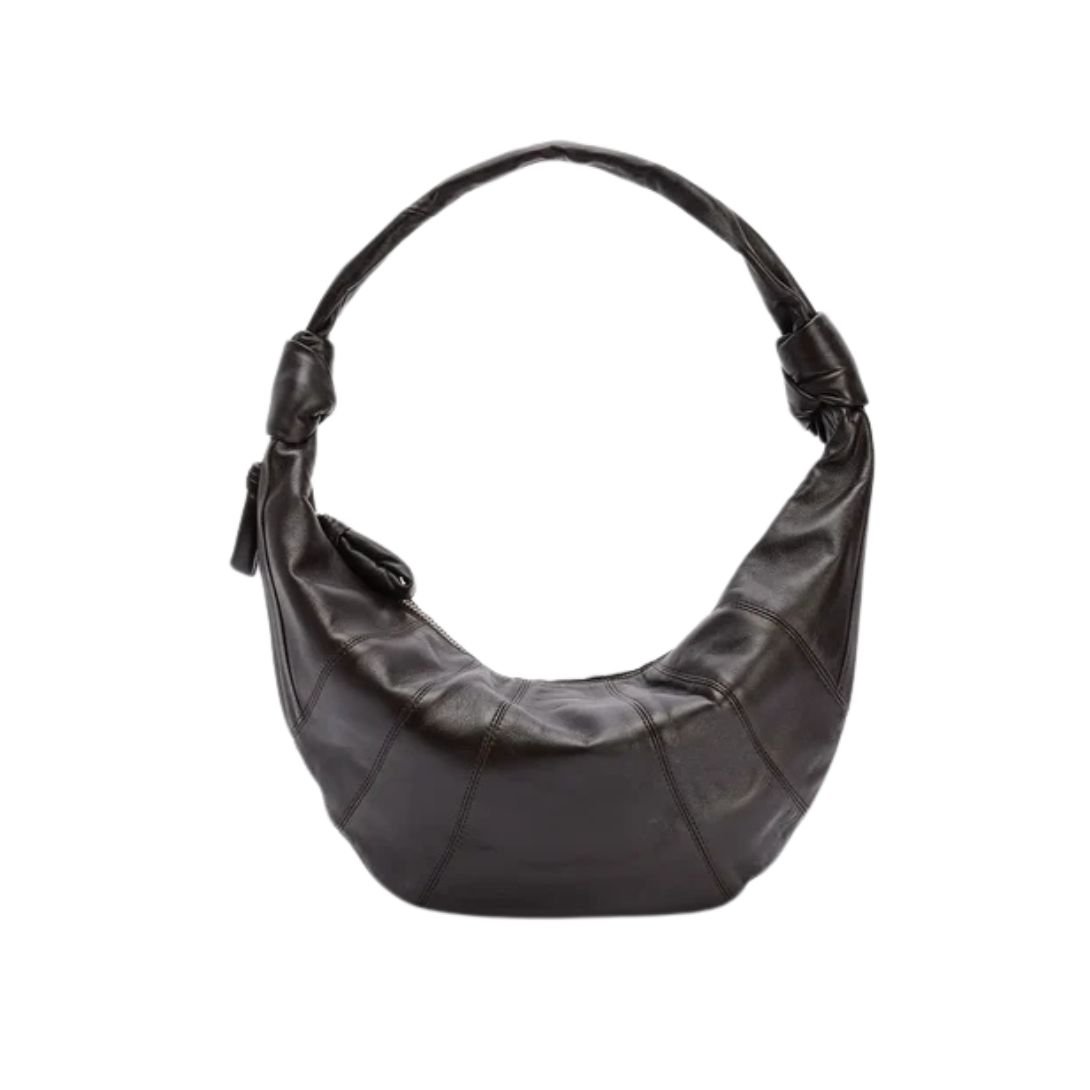 LEMAIRE FORTUNE CROISSANT SHOULDER BAG WOMEN DARK CHOCOLATE