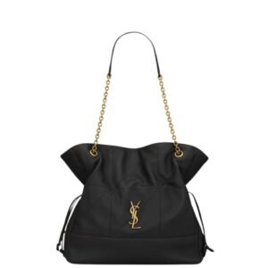 SAINT LAURENT JAMIE SHOPPING BAG IN LAMBSKIN BLACK