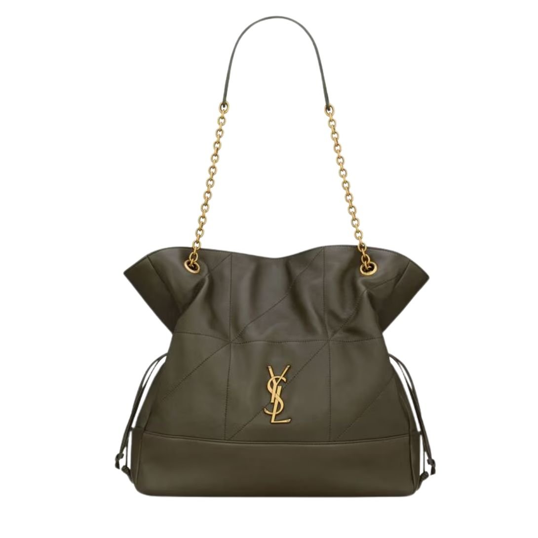 SAINT LAURENT JAMIE SHOPPING BAG IN LAMBSKIN LIGHT MUSK