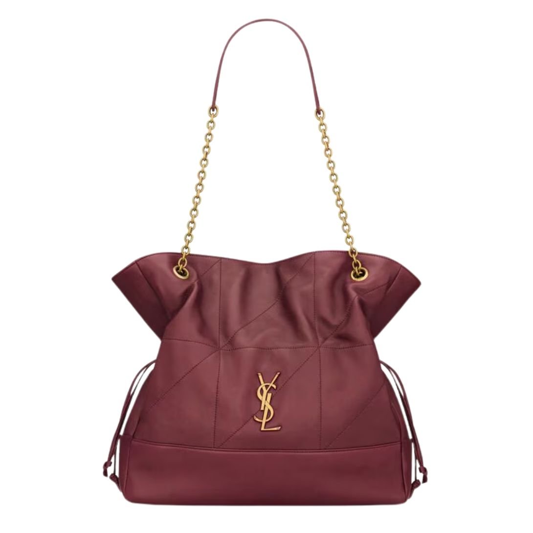 SAINT LAURENT JAMIE SHOPPING BAG IN LAMBSKIN BORDEAUX