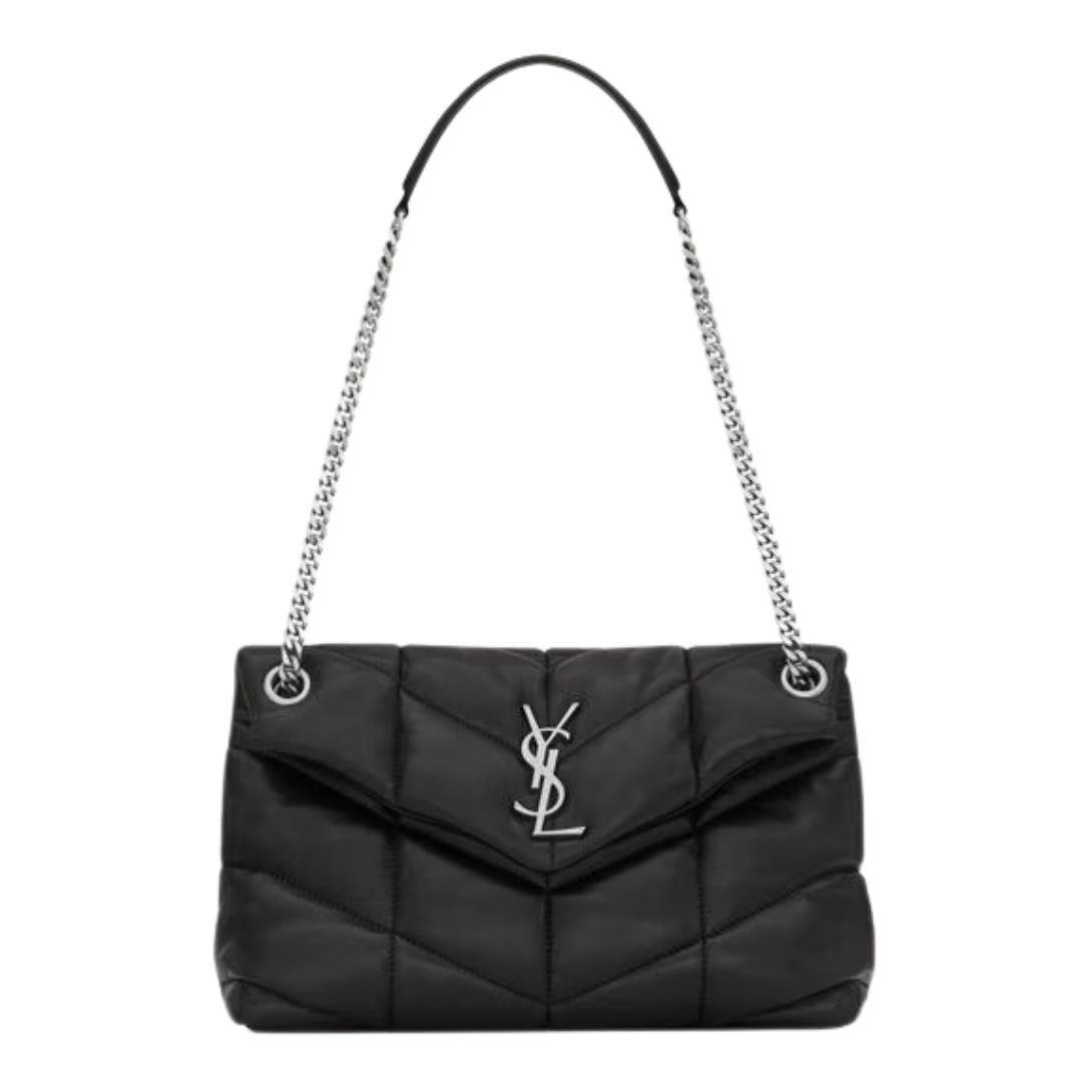 SAINT LAURENT WOMEN'S PUFFER SMALL LEATHER SHOULDER BAG