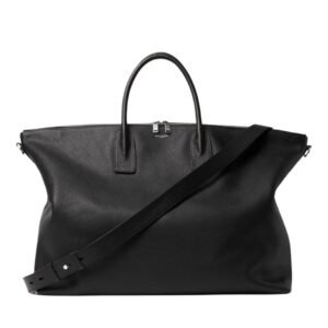 SAINT LAURENT FULL-GRAIN LEATHER TOTE BAG MEN