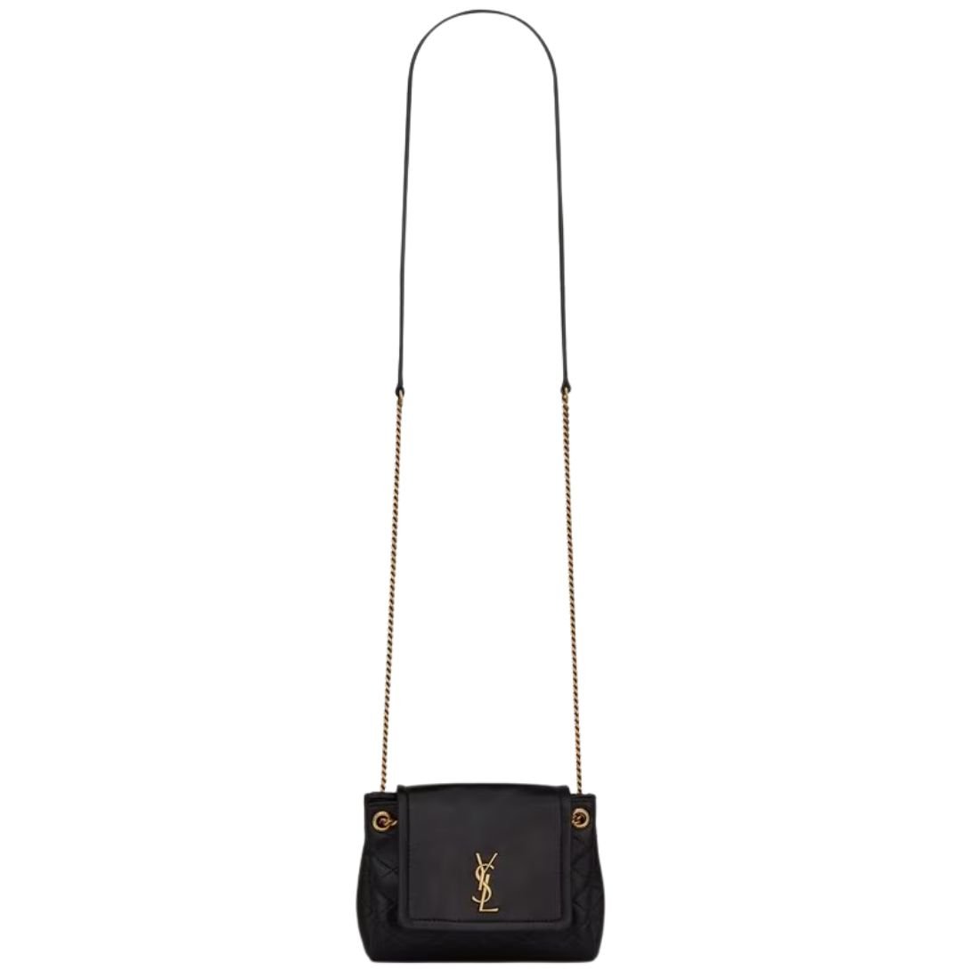 WOMEN SAINT LAURENT MINI NOLITA IN LAMBSKIN BLACK