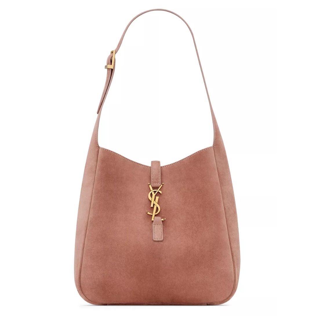 SAINT LAURENT WOMEN'S LE 5 À 7 SUPPLE SMALL SUEDE SHOULDER BAG