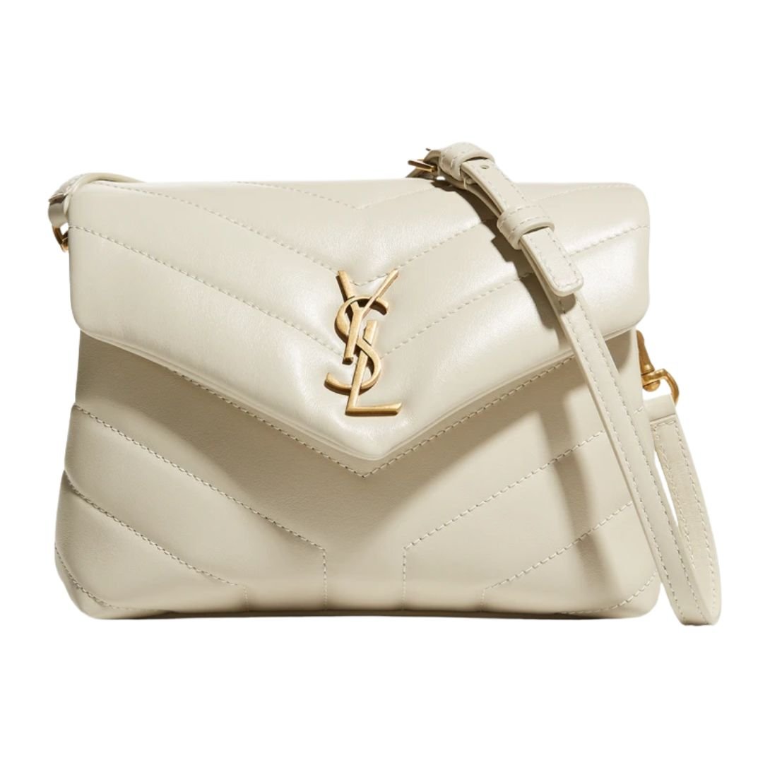 SAINT LAURENT WOMEN'S LOULOU TOY CROSSBODY BAG BIANCO