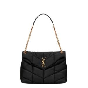 SAINT LAURENT WOMEN’S PUFFER MEDIUM SHOULDER BAG BLACK