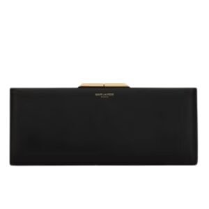 WOMEN SAINT LAURENT MIDNIGHT SMALL CLUTCH IN SMOOTH LEATHER