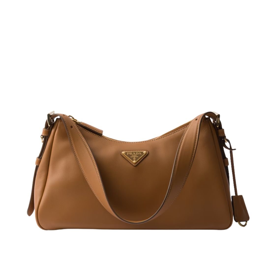 PRADA WOMEN'S AIMÉE MEDIUM SHOULDER BAG CARAMEL