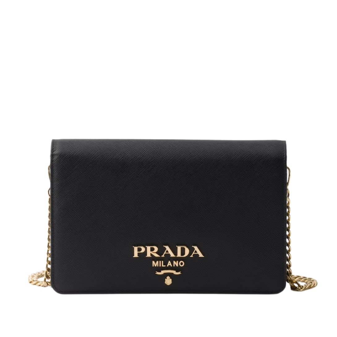 PRADA WOMEN'S SAFFIANO LEATHER MINI BAG BLACK
