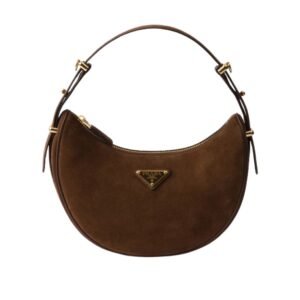 PRADA ARQUÉ SUEDE SHOULDER BAG WOMEN