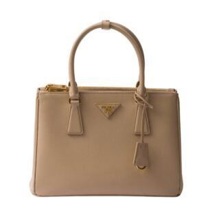 MEDIUM PRADA WOMEN’S GALLERIA SAFFIANO LEATHER BAG SAND BEIGE