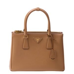MEDIUM PRADA WOMEN’S GALLERIA SAFFIANO LEATHER BAG NATURAL