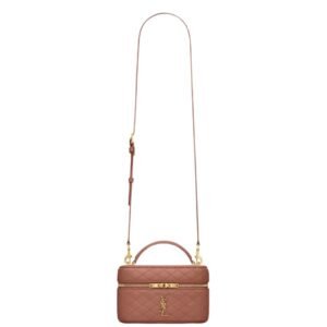 SAINT LAURENT GABY VANITY BAG IN BARELY PINK LAMBSKIN