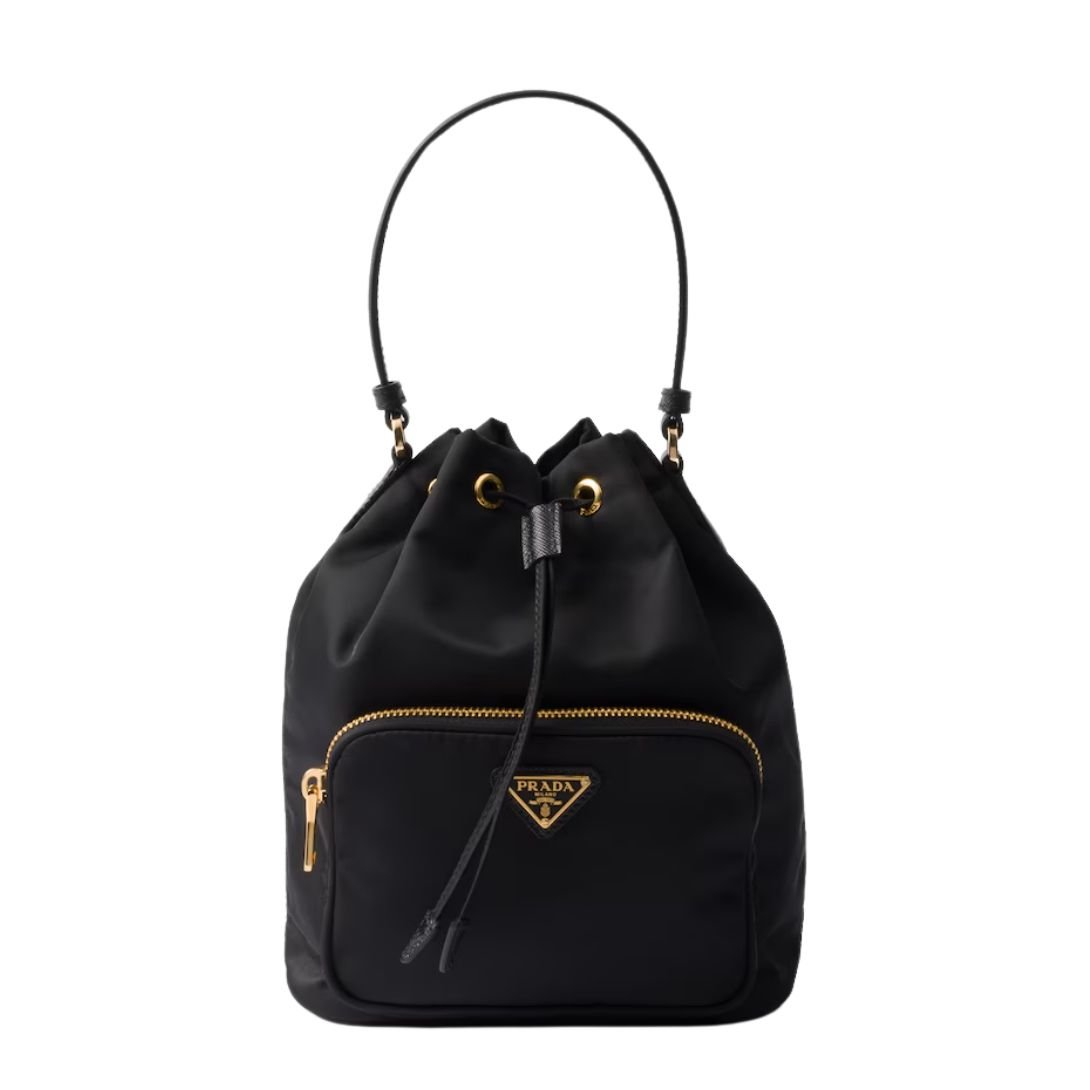 PRADA RE-NYLON BUCKET BAG WOMEN BLACK