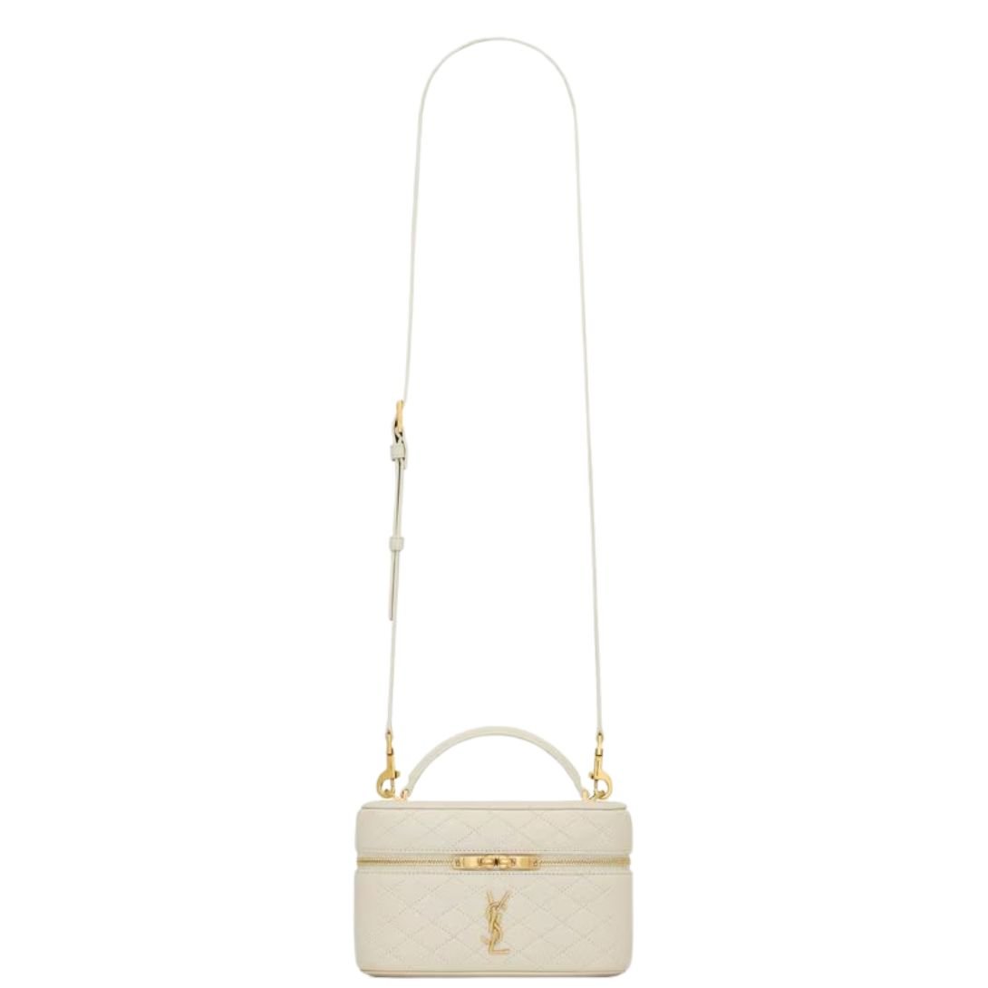 SAINT LAURENT GABY VANITY BAG IN BLANC VINTAGE LAMBSKIN
