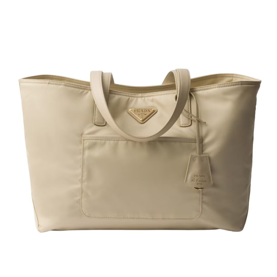PRADA MEDIUM RE-EDITION 1978 TOTE BAG WOMEN DESERT
