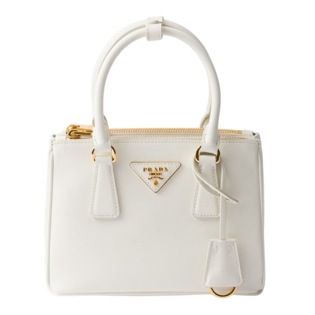 PRADA WOMEN'S GALLERIA MINI SAFFIANO LEATHER BAG BLACK