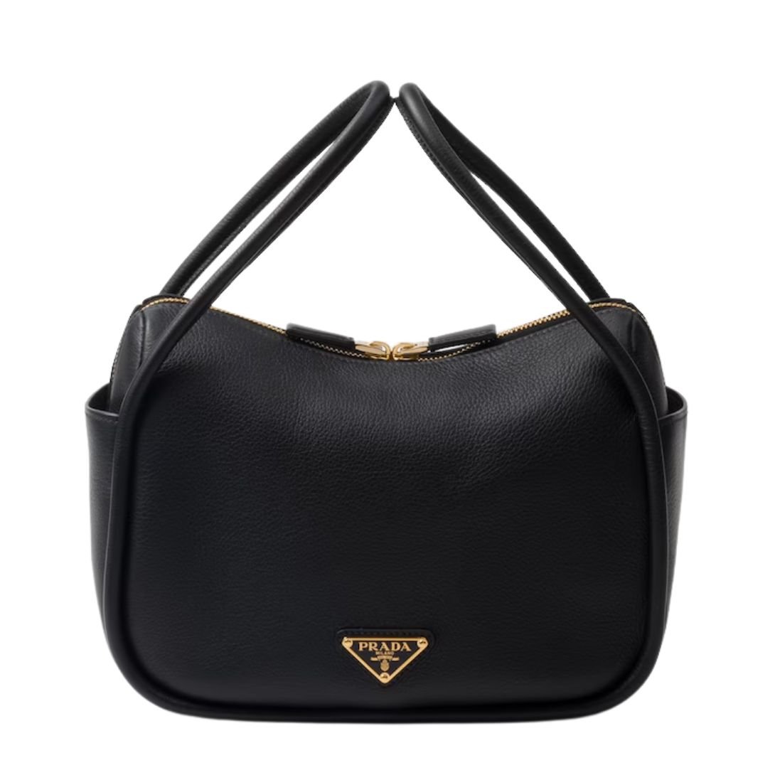 PRADA WOMEN'S DARLING LEATHER HANDBAG BLACK
