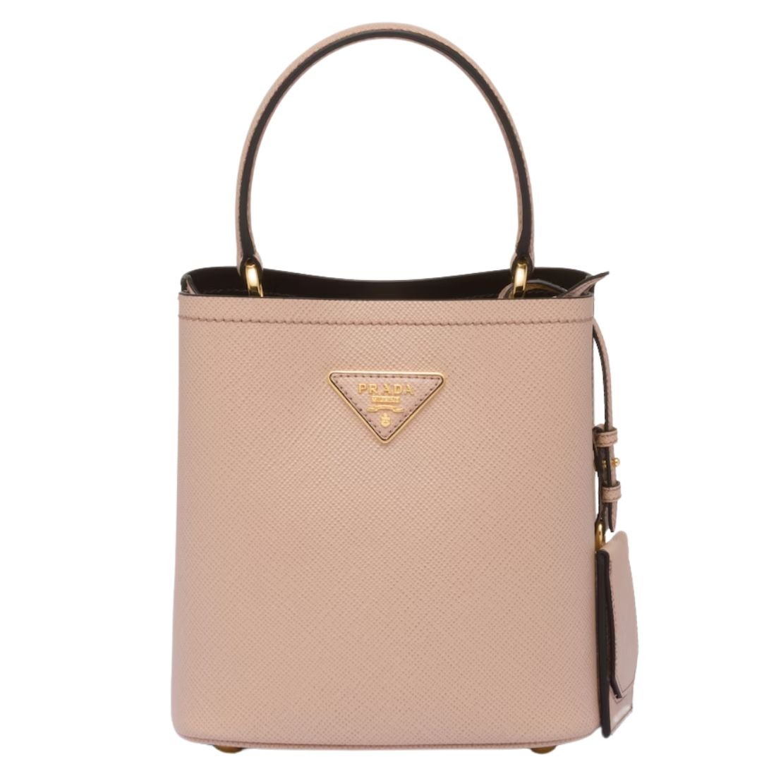 PRADA SMALL PANIER BAG WOMEN POWDER PINK