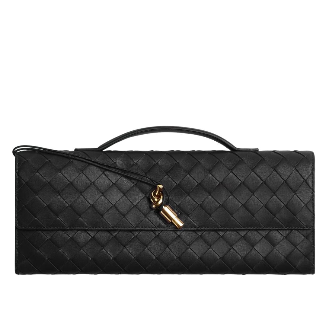 BOTTEGA VENETA WOMENS ANDIAMO CLUTCH BLACK