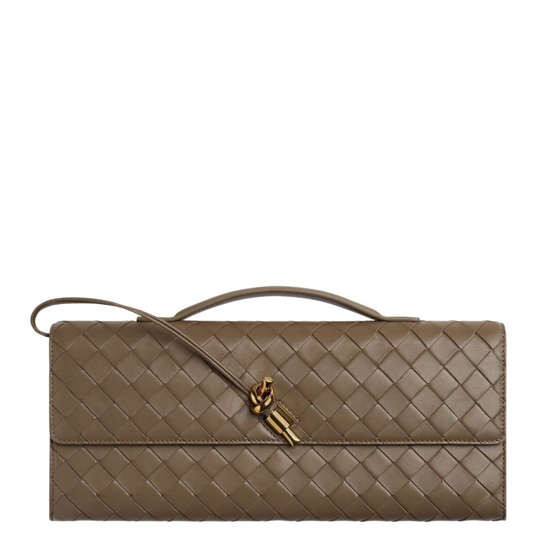 BOTTEGA VENETA WOMENS ANDIAMO CLUTCH PINECONE