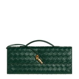 BOTTEGA VENETA WOMENS ANDIAMO CLUTCH EMERALD GREEN
